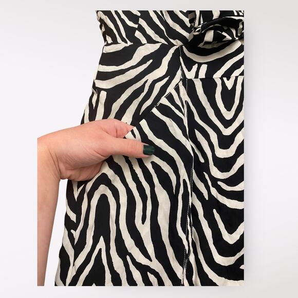 ViX Paula Hermanny Fiorella Black Nora Mini Romper Zebra Print NWOT Size M - Picture 8 of 13